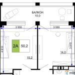 Продажа 2-комнатных апартаментов от застройщика, 59 м², Анапа, проезд Сосновый, Литер                                                     2