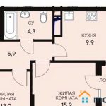 Продается 2-комнатная квартира от застройщика, 68.2 м², Анапа, Анапское шоссе,                                                     18к3